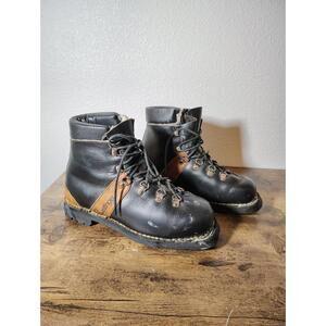 Vintage Kastinger Skiing Mountaineering Hiking Boots Women 8 Men 6 Made in Italy